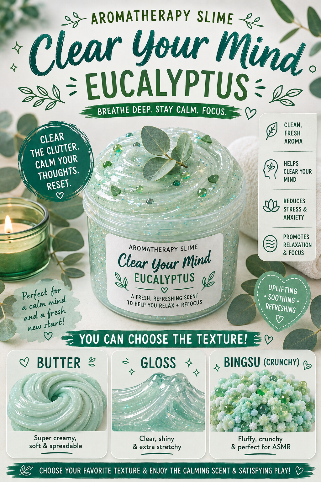 Clear your Mind Eucalyptus Aromatherapy Slime